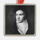 Der junge Ludwig van Beethoven 1806 Silbernes Ornament (Vorne)