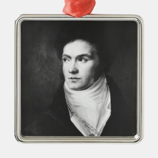 Der junge Ludwig van Beethoven 1806 Silbernes Ornament (Vorne)
