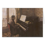 Der junge Mann spielt Klavier von Gustave Caillebo (Vorderseite (Horizontal))