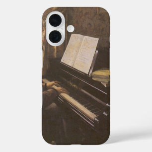 Der junge Mann spielt Klavier von Gustave Caillebo iPhone 16 Hülle