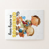 Der Junge mit 5 Lieben und 2 Fischen Kinderpuzzle Puzzle (Horizontal)