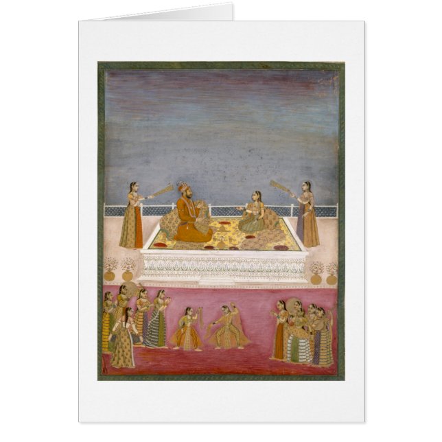 Der junge Mughal Kaiser Mohammed Shah an einem (Vorne)