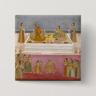 Der junge Mughal Kaiser Mohammed Shah an einem Button