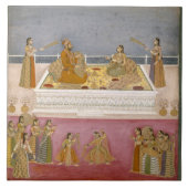 Der junge Mughal Kaiser Mohammed Shah an einem Fliese (Vorderseite)