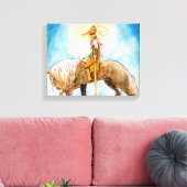 Der junge Prinz am Pferd Leinwanddruck (Insitu (Wohnzimmer))