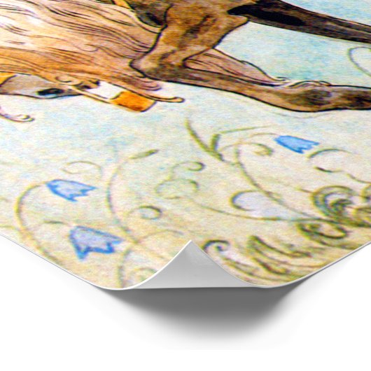 Der junge Prinz am Pferd Poster (Ecke)