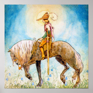 Der junge Prinz am Pferd Poster