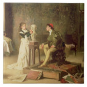 Der junge Sculptress (Öl auf Leinwand) Fliese (Vorderseite)