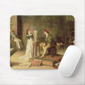 Der junge Sculptress (Öl auf Leinwand) Mousepad (Mit Mouse)