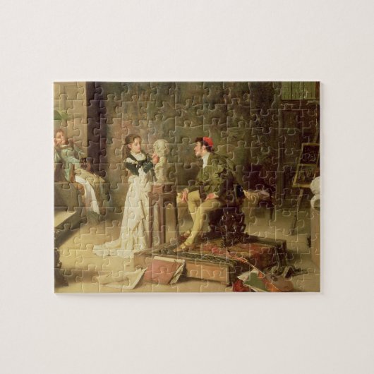 Der junge Sculptress (Öl auf Leinwand) Puzzle (Horizontal)