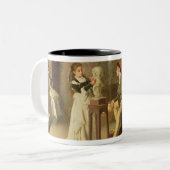 Der junge Sculptress (Öl auf Leinwand) Zweifarbige Tasse (Vorderseite Links)