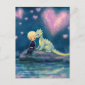 Der Junge und sein Drache Postkarte (Vorderseite)