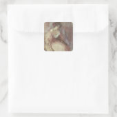 Der junge Violinist Quadratischer Aufkleber (Tasche)