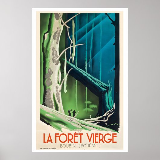 Der Jungfernwald Boubin Böhmische Region Tschechie Poster (Vorne)
