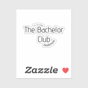 der Junggesellenclub Name Jahr stilvoll trendy kur Aufkleber