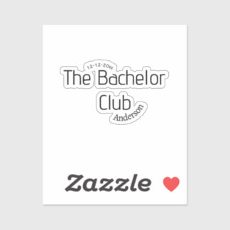 der Junggesellenclub Name Jahr stilvoll trendy kur Aufkleber