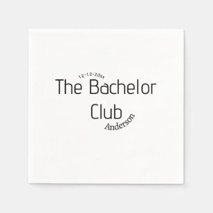 der Junggesellenclub Name Jahr stilvoll trendy kur Serviette