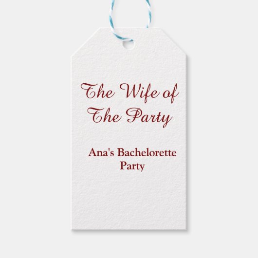 Der Junggesellinnenabschied Name Datum der Frau de Geschenkanhänger (Vorderseite)