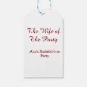 Der Junggesellinnenabschied Name Datum der Frau de Geschenkanhänger (Rückseite)