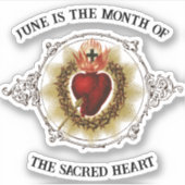 Der Juni ist der Monat des Heiligen Herzens Aufkleber (Vorderseite)