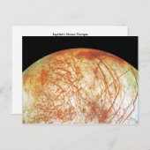 Der Jupiter-Mond Europa Postkarte (Vorne/Hinten)