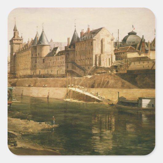 Der Justizpalast Quadratischer Aufkleber (Vorderseite)