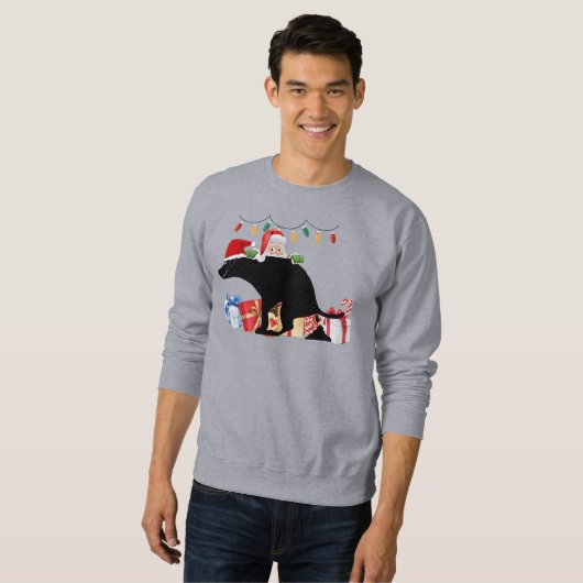 Der Kackend Hund zu Weihnachten Sweatshirt (Vorne ganz)