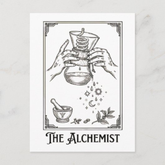 Der Kaffee-Alchemist Postkarte (Vorderseite)