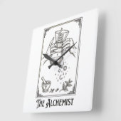 Der Kaffee-Alchemist Quadratische Wanduhr (Winkel)