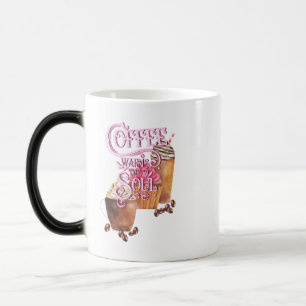 Der Kaffee erwärmt die morgendliche Tasse des Soul