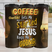 Der Kaffee fängt an, Jesus Behalte zu gehen Thermosbecher