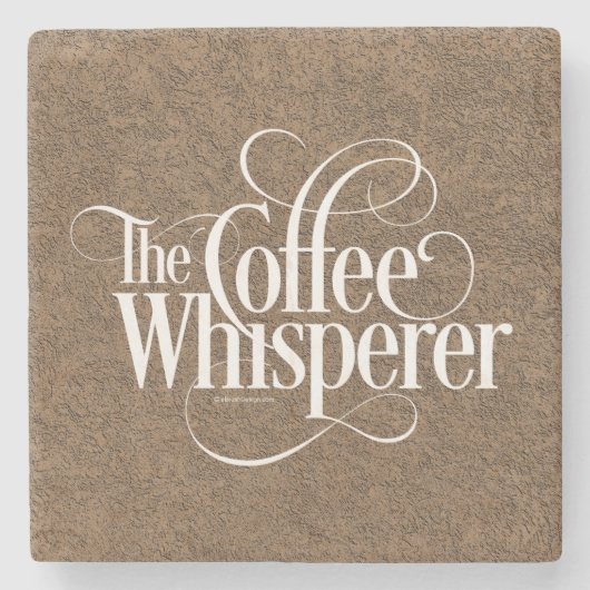 Der Kaffee-Flüsterer Steinuntersetzer (Vorderseite)