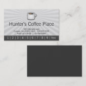 Der Kaffee-Getränk-Durchschlag des Treuekarte (Vorne/Hinten)