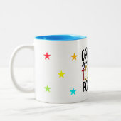 Der Kaffee gibt mir Powern Tasse (Links)