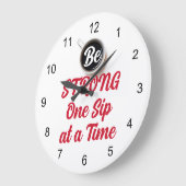 Der Kaffee ist eine Seite nach der anderen. Große Wanduhr (Winkel)