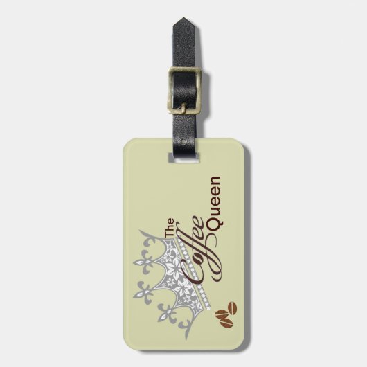 Der Kaffee-Königin-Gepäckanhänger Gepäckanhänger (Vorderseite vertikal)