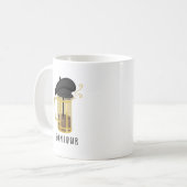 Der Kaffee liebt die französische Presse Kaffeetasse (Vorderseite Links)