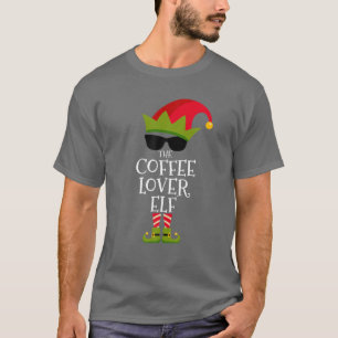 Der Kaffee Lover Elf Matching Family Group Christm T-Shirt