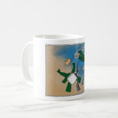 Der Kaffee rette jeden Tag Kaffeetasse (Vorderseite Links)