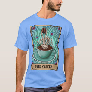 Der Kaffee-Skelettkaffee, der lange Gif T-Shirt