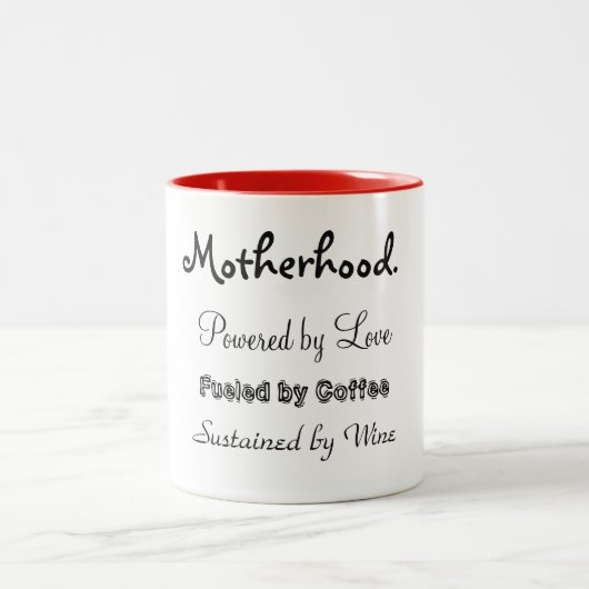 Der Kaffee-Tasse der Mama Zweifarbige Tasse (Mittel)