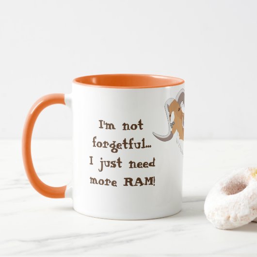 Der Kaffee-Tasse der nicht Forgetful lustigen Tasse (Mit Donut)