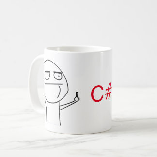 Der Kaffee-Tasse mittlerer Finger C# Programmierer Kaffeetasse