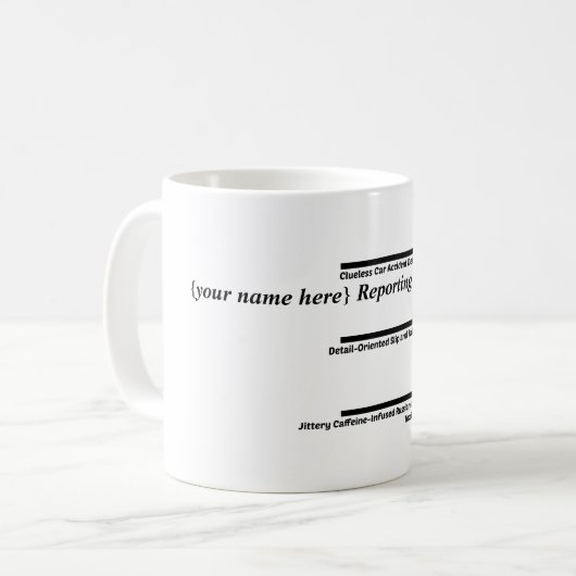 Der Kaffee und der Tee Personalizable Kaffeetasse (Vorderseite Links)