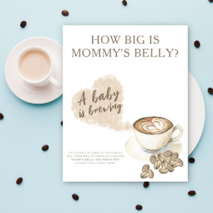 Der Kaffee zieht. Wie groß ist Mamas Bauch Spiel Poster