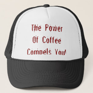 Der Kaffee zwingt dich rot Truckerkappe