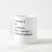 Der Kaffeekontakt des Programmierers Kaffeetasse (Vorderseite Links)
