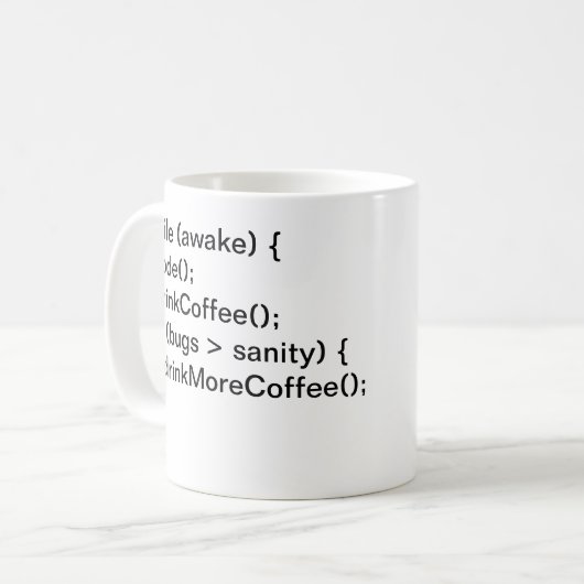 Der Kaffeekontakt des Programmierers Kaffeetasse (Vorderseite Links)