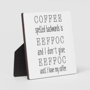 Der Kaffeesatz rückwärts ist effektiv   Kaffeezeic Fotoplatte