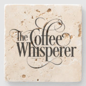 Der KaffeeWhisperer Steinuntersetzer (Vorderseite)